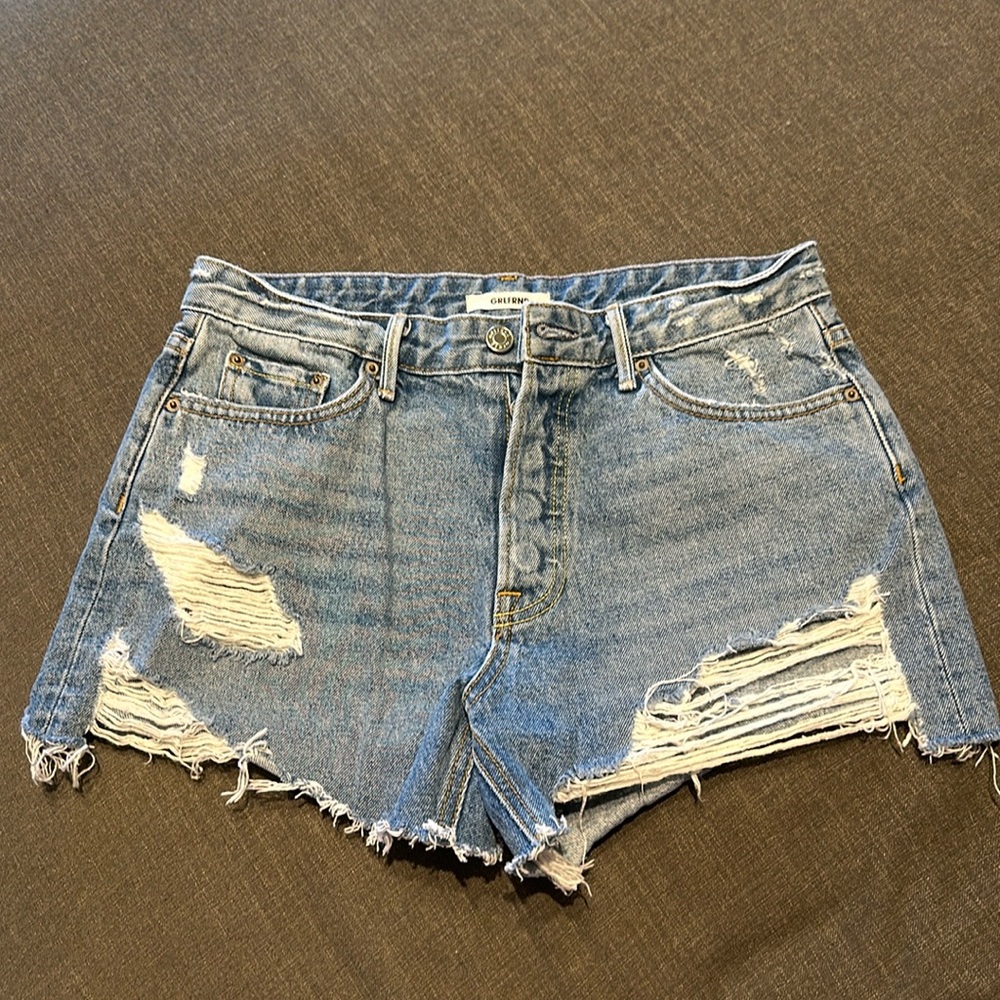 GRLFRND Helena Cut-off Denim shorts Sz 26